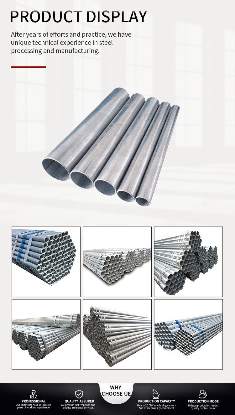 ASTM A53/BS1387 Hot DIP Galvanized Round Steel Pipe for Scaffolding Tube